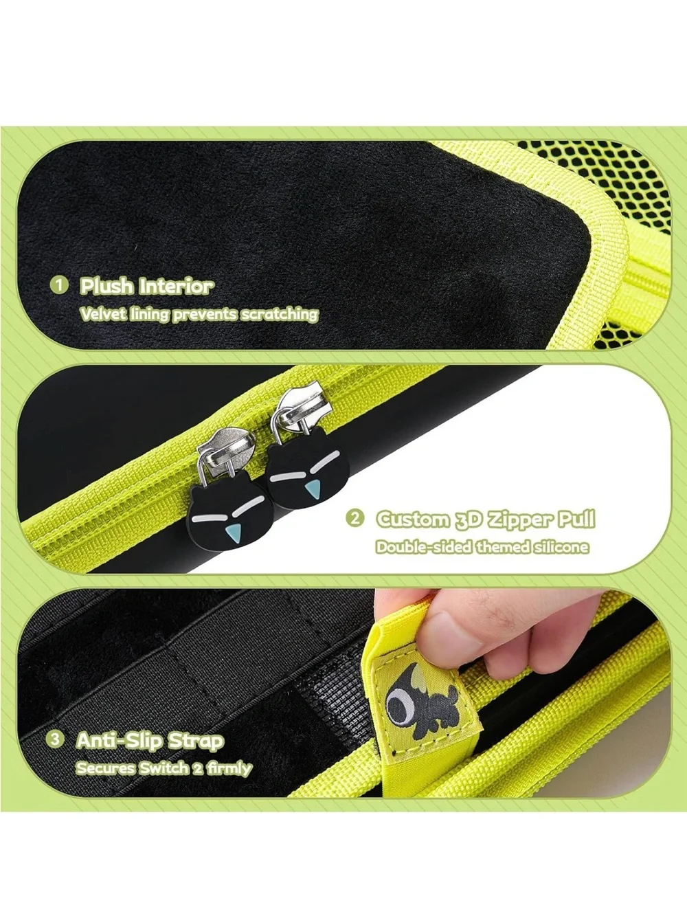 New Open Box GeekShare Switch 2 Carrying Case, Hardshell Storage Bag w Game Slot